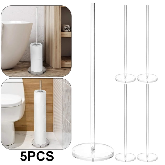 Soporte Papel Higiénico Independiente Rollo Acrílico para Baño 5 Uds.