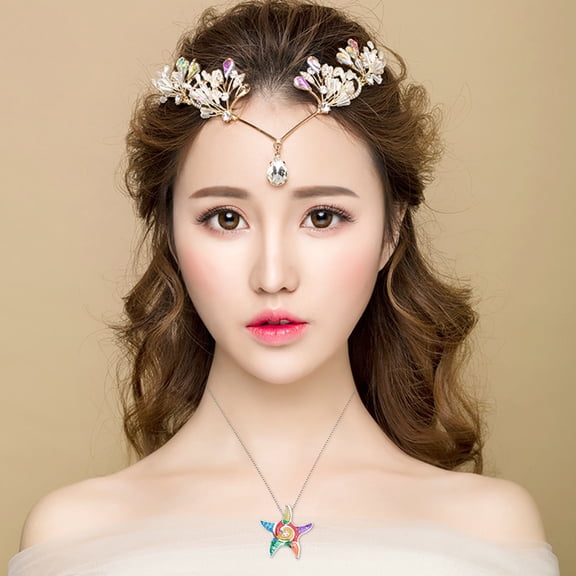 Raindrops Creative Metal Bead Necklace and Earrings Set for Jewelry Decoration Multi 0.5 Inch Pendant