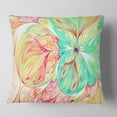thumbnail image 2 of Designart Red Green Paper Flower - Floral Throw Pillow - 18x18, 2 of 5