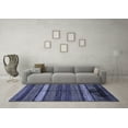 thumbnail image 3 of Ahgly Company Machine Washable Indoor Rectangle Abstract Blue Modern Area Rugs, 4' x 6', 3 of 4