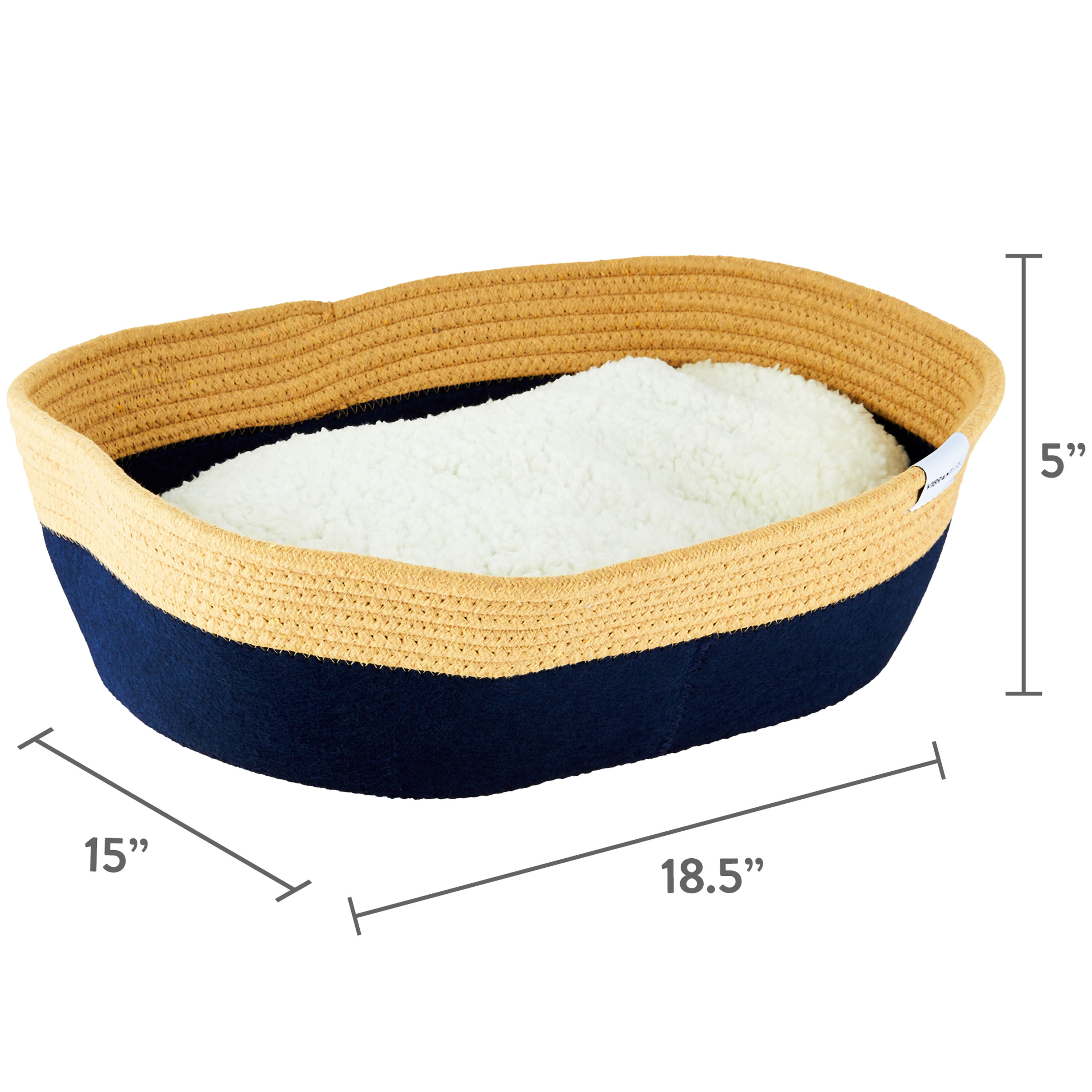 Vibrant Life Oval Woven Rope Cat Bed with Catnip photo 5