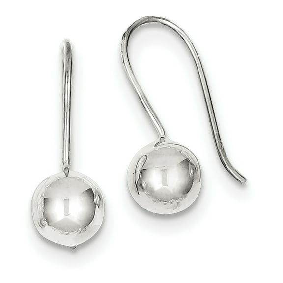 Primal Silver Sterling Silver 8mm Ball Earrings