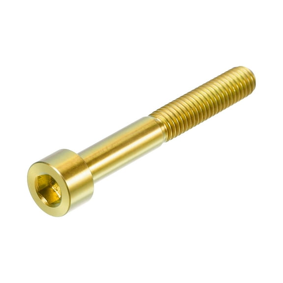 Unique Bargains Gold Tone Universal M6x45 Bike Stem Bolt Bicycle Bike Headset Stem Bolt Bike Bicycle Accessory