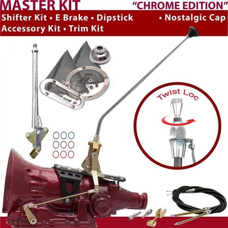 American Shifter PG Shifter Kit Chrome 23 in. E Brake Cable Trim Kit Dipstick for DD677