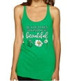 thumbnail image 1 of Wild Bobby, Be Your Own Kind of Beautiful Inspirational, Pop Culture, Women Tri-Blend Racerback Tank Top, Envy, Small, 1 of 3