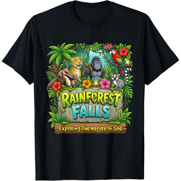 Rainforest Falls Vbs Jungle Vacation Bible School Theme T-Shirt