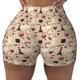 thumbnail image 2 of Balery Wine Glasses Pantalones cortos de entrenamiento estampados para mujer, sin costuras, ajustados, para gimnasio, yoga, correr, deportes, ejercicio activo, fitness.-Small, 2 of 8