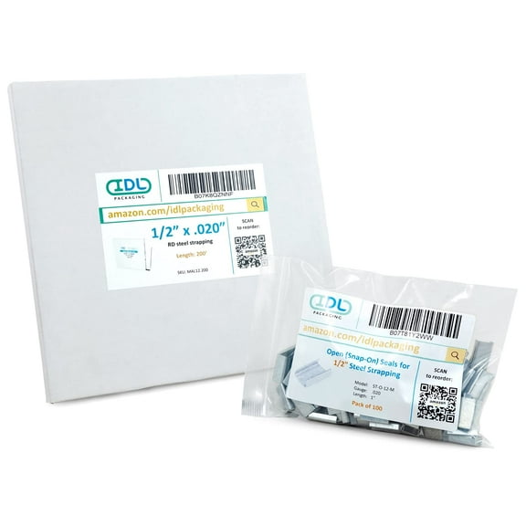 IDL Packaging Refill for Portable 1/2" Steel Strapping Kits, 1100 lbs. Break Strength