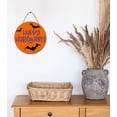 thumbnail image 4 of Letrero de feliz Halloween para puerta de entrada, murciélago, decoración de Halloween para puerta de entrada, letrero de Halloween, decoración de pared de Halloween, placa para puerta, fiesta, patio,, 4 of 6