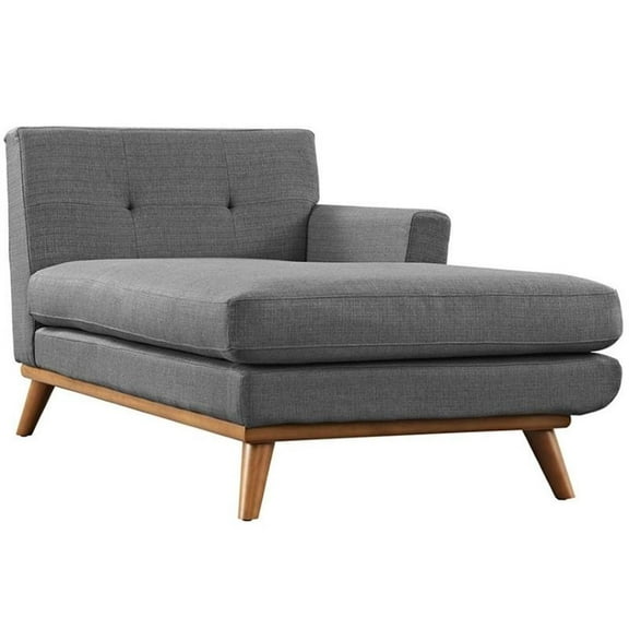 Hawthorne Collection Right Arm Chaise Lounge in Gray