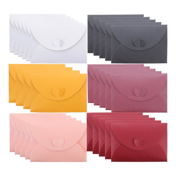 KAKOWELY Juego de 48 mini sobres coloridos con notas para tarjetas de agradecimiento, invitaciones de fiesta, álbumes de recortes y tarjetas de visita.