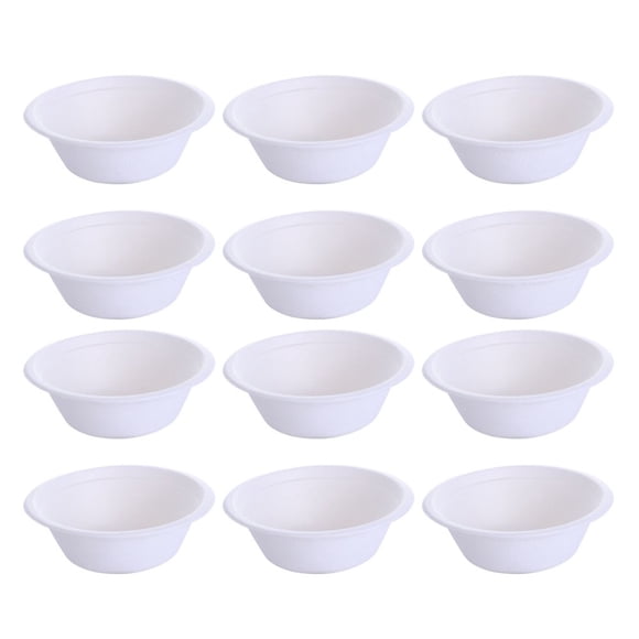 EIGTHTAIL paper bowl Bowls Paper Bowl Dinnerware Disposable Compostable Plates Bulk Soup Biodegradable Camping Bbq Party Set(5.12X5.12X1.97Inch)