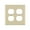 Beige, variant on Leviton Duplex Receptacle Wall Plate - 2 Gang, Ivory, Standard Size