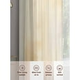 thumbnail image 6 of Collage Theme Sheer Curtains 63 Inches Long 2 Panels Retro Beige Oil Painting Texture Light Filtering Semi Sheer Window Curtains Drapes for Bedroom Living Room 52"x63", 6 of 7