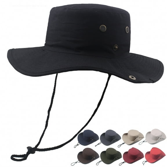 UPF50  Mens Sun Hat Wide Brim Fishing Hat Womens Safari Bucket Hat