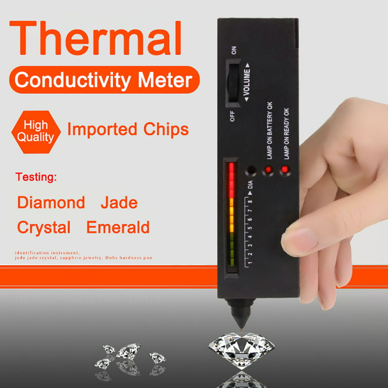  Portable Thermal Conductivity Meter Drill Pen High Accuracy  Diamond Gem Detector Diamond Tester Professional Jewelry Tester,Detection  and Identification of The Authenticity of Diamond Crystal Tools : Arts,  Crafts & Sewing