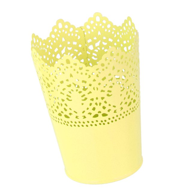 Florero de Planta de Cepillo de Maquillaje Escritorio Sostenedor Organizador Metálica Cortada perfecl Titular escritorio ordenado