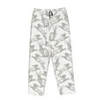 thumbnail image 4 of Naloa Hand Drawn Rabbit Print Women’s Ultra-Soft Comfy Pajama Lounge Pants with Pockets & Drawstring, 4 of 8