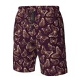 thumbnail image 4 of Sikiie Beautiful Purple Butterflies Print Men's Beach Shorts, High Elastic Quick-drying Shorts - with Drawstring and Slip Pockets, Suitable for Beach, Sports, Vacation-XX-Large, 4 of 6