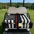 thumbnail image 2 of Yuyamidu American Flag Golf Cart Seat Covers with Front Pockets Red Blue Line Golf Cart Seat Towel Blanket for Club Car Accessories, 4th of July, 2 of 8