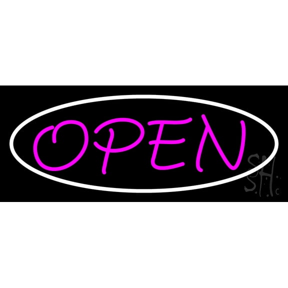 Open LED Neon Sign 13 x 32 - inches, Clear Edge Cut Acrylic Backing, with Dimmer - Bright and Premium built indoor LED Neon Sign for storefront.