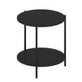 thumbnail image 3 of Furinno Besi 2-Tier Modern Round Side End Table with Sturdy Metal Legs, Americano, 3 of 6