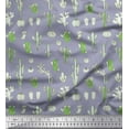 thumbnail image 1 of Soimoi Rayon Crepe Fabric Cactus Tree Printed Craft Fabric by The Yard 46 Inch Wide, 1 of 3