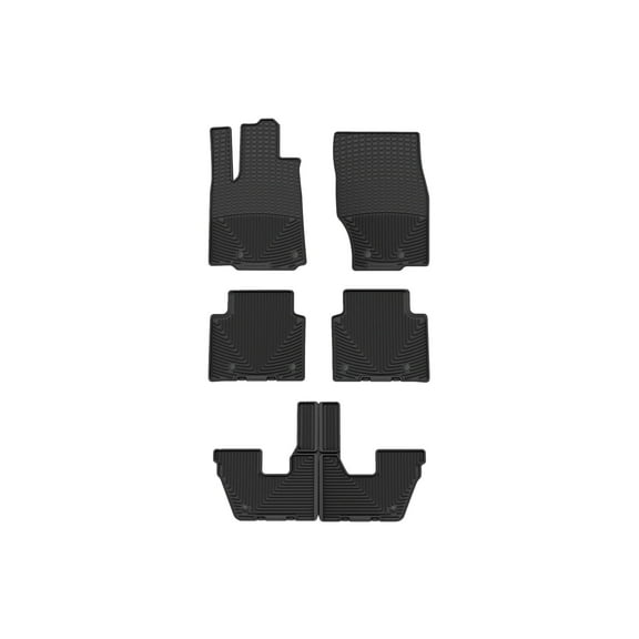 WeatherTech All-Weather Floor Mats compatible with 2021-2025 Jeep Grand Cherokee L - Complete Set (1st, 2nd, & 3rd Row), Black