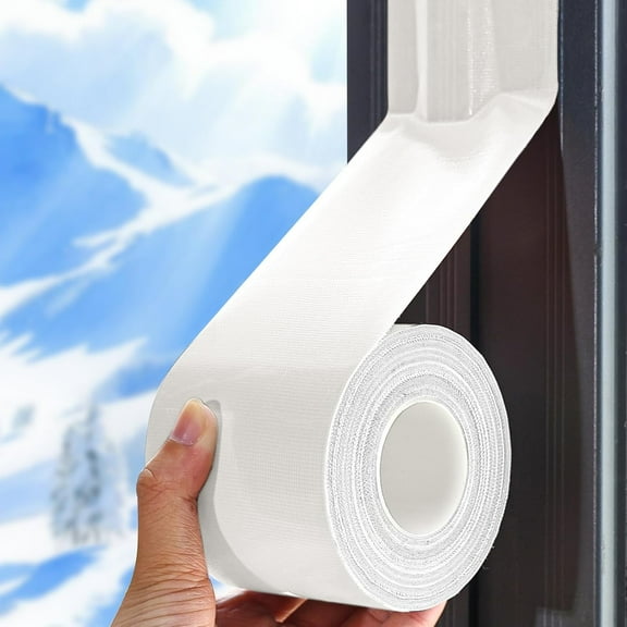 ZHENYEMEI Window Sealing Tape, Windproof Window Sealing Tape No Residue Waterproof Self Adhesive for Keep Out Cold Air Dust Rain, Suitable for Glass Cups and Tape Doors Windows,3 inch X 65.5 FT