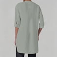 thumbnail image 6 of LEKWK Linen Tunic Tops for Women V-Neck Half Sleeve High Low Shirts Lightweight Breathable Casual Shirts with Pockets Fall Vacation Travel Outfits, 6 of 9