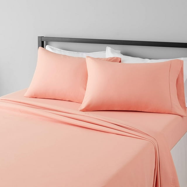 Lightweight Super Soft Easy Care Microfiber Bed Sheet Set with es Deep Pockets Queen Blush Pink