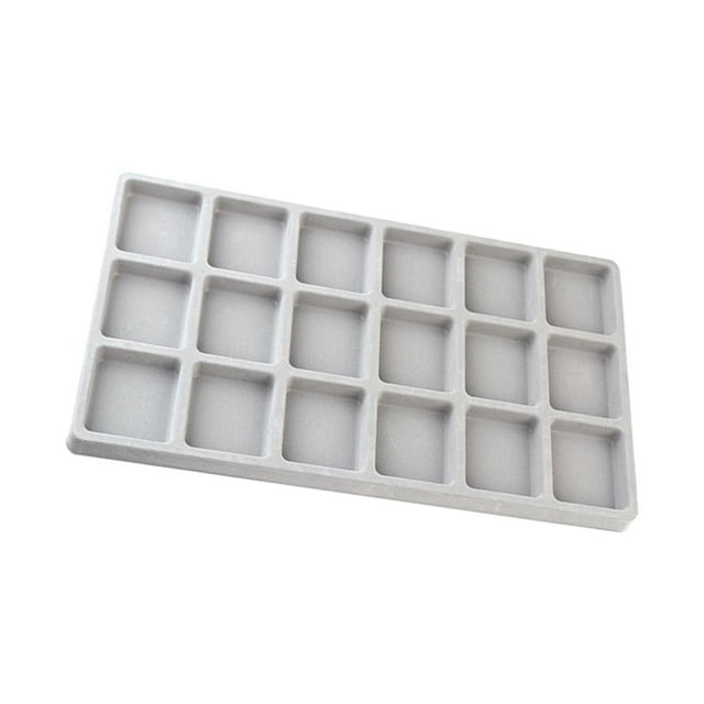 Organizador de Bandeja de Joyería Apilable Divisor de Inserción Vitrina Duradera Contenedor de Almacenamiento para de Almacenamiento Brazalete 18 cuadrícula Yinane Bandeja de almacenamiento de joyas