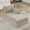 Taupe, variant on LJAN 60" Ivory Chaise Lounge Chair Indoor Right Armrest,with Sturdy Metal Legs,Chenille Bedroom Lounge Chair,Window Bench Seat,Upholstered Bench for Living Room