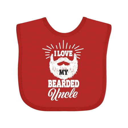

Inktastic I Love My Bearded Uncle Gift Baby Boy or Baby Girl Bib