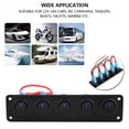 thumbnail image 4 of Gang Rocker Switch Panel,12-24V 5 Gang Round Boat Switch Panel Rocker Switch Panel Crafted with Care, 4 of 8