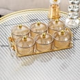 thumbnail image 3 of Youkk Plateau de Service pour Collations aux Fruits Bols de Service Contenant de Rangement pour Mariage Ambre 6 Bols, 3 of 8