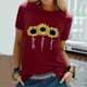 thumbnail image 1 of Pntutb Mujeres Casual Carta Impresión Mangas Cortas O-Cuello Camiseta Suelta Blusa tops Pntutb Pntutb-3541, 1 of 5