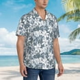 thumbnail image 2 of Lsque Lilies Flowers pattern Hawaiian Shirt for Men, Unisex Summer Beach Casual Short Sleeve Button Down Shirts-X-Large, 2 of 9