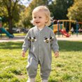 thumbnail image 2 of Gibobby Infant Baby Boys Long Sleeve Romper Summer 0 3 6 9 12 18 24Months 2T 3T Infant Onesie Unisex Newborn Baby Clothes(6-9 Months,Grey), 2 of 9