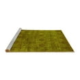 thumbnail image 2 of Ahgly Company Machine Washable Indoor Square Oriental Yellow Industrial Area Rugs, 6' Square, 2 of 4