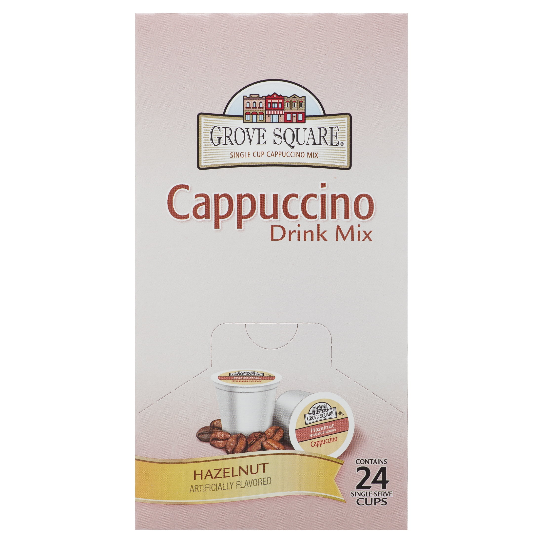Grove Square Hazelnut Cappucino Coffee Pods 24 Count for Keurig K