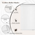 thumbnail image 3 of LUCKUP Cordless Blackout Roller Shades Window Blinds for Home Kitchen Bathroom Bedrooms 26" W x 72" H(Stripped White), 3 of 7