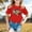 Red, variant on Trendfront Little Girls Sporty Tops Leopard Cheetah Heart Rugby Football Vintage Print Casual Crewneck Short Sleeve T-Shirt Everyday Active Fitness Gear Tee