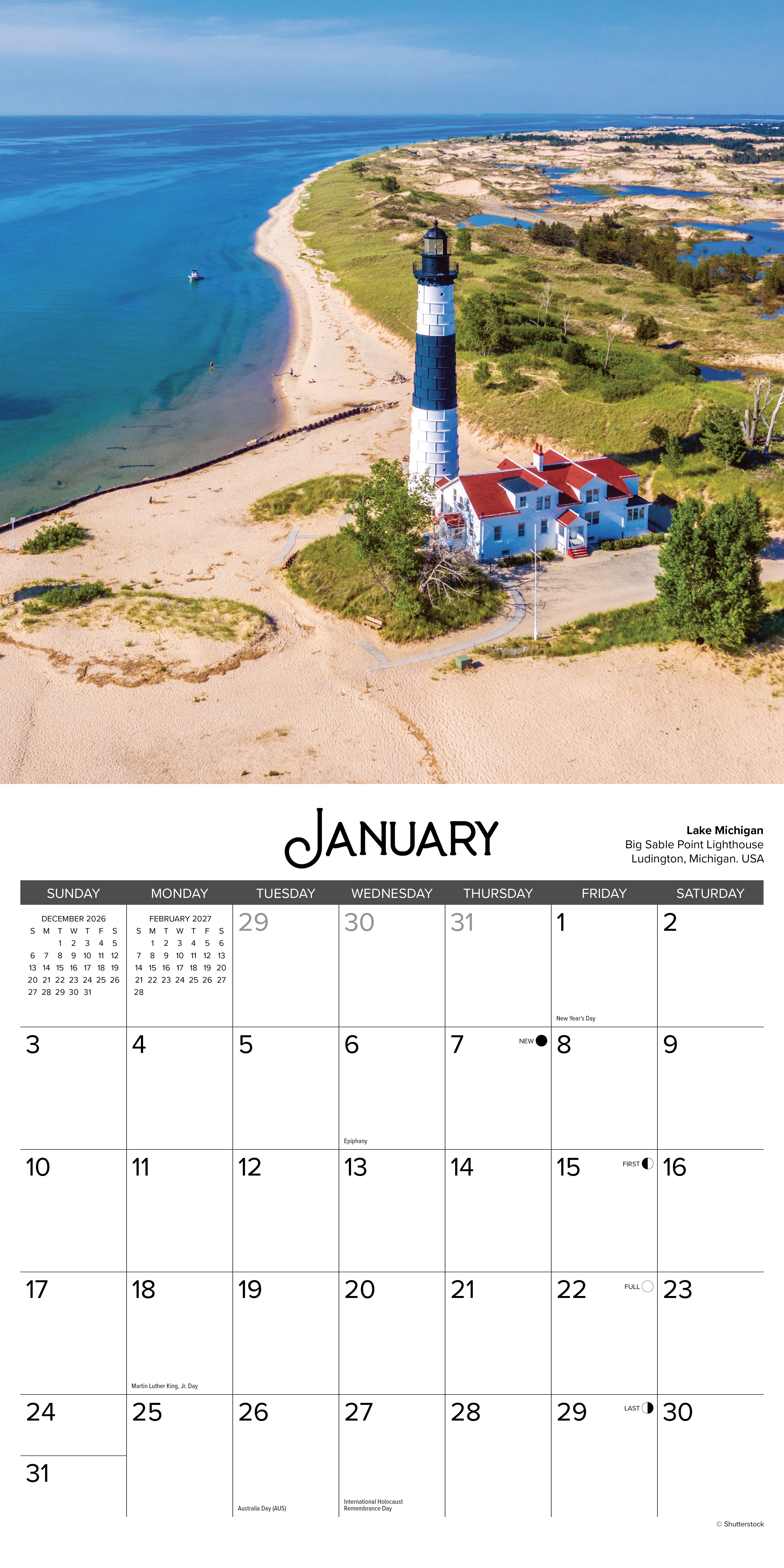 Willow Creek Press, Great Lakes 2027 Wall Calendar
