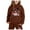 Brown, variant on Toddler Girls Outfits Cartoon Character Hoodie Jogger Pants Suit Casual Sweatsuit