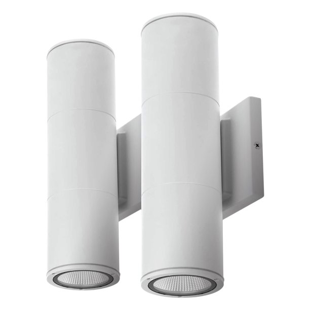 Home Zone Security Modern Outdoor Led Sconce Wall Light For Porch Entryway Garage 3000k 1500 Lumens 20w Hardwired White 2 Pack Walmart Com Walmart Com