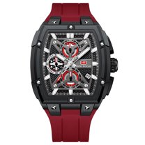 MINI FOCUS Quartz Watch Men's Chronograph Silicone Luxury Waterproof Sports Luminous Watch