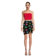 Madden NYC Juniors Ruched Mesh Mini Skirt, Sizes S-3XL
