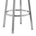 thumbnail image 6 of Faux Leather Bar Stool - Brushed Stainless Steel Swivel Stool - 30 Inch Height - Black Finish, 6 of 6