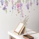 thumbnail image 5 of Calcomanías de pared de flores, enredaderas colgantes moradas, pegatinas de pared florales para niñas, dormitorio, guardería, decoración para las paredes del salón, 5 of 5